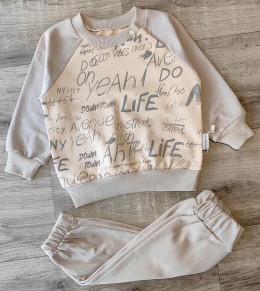 Костюм Moeboon "Life", бежевый, мальчик 3-6-9-12 месяцев