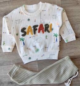 Костюм Anilco "Safari" зелений (оливка), хлопчик 3-6-9 місяців