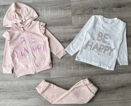 Костюм Minitix "Be Happy" персиковий, дівчинка 9-12-18-24 місяців