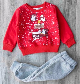 Костюм Partner "Nort Pole" червоний, хлопчик 9-12-18-24 місяців