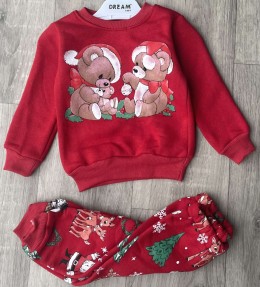 Костюм Dream "Медвежата" красный, мальчик 1-2-3-4 года
