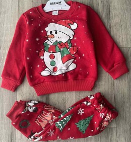 Костюм Dream "Снеговик" красный, мальчик 1-2-3-4 года