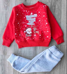 Костюм Partner "Merry Christmas" червоний, хлопчик 9-12-18-24 місяців