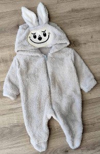 Человечек Pera Bebe "Лабубу" серый, мальчик 3-6-9 месяцев