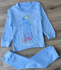 Пижама "Майнкрафт" голубой, мальчик 1-2-3-4-5 лет