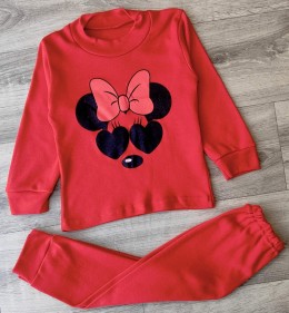 Пижама "Мышка" красный, девочка 1-2-3-4-5 лет