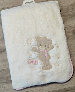 Плед Story Baby «Мишка» розовый 2, девочка 80*90