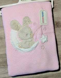 Плед Story Baby «Зайчик» розовый, девочка 80*90