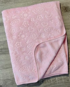 Плед Berco Baby «Тучка» розовый, девочка 90*90