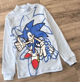 Водолазка "Ёж" голубой, мальчик 2-3-4-5 лет