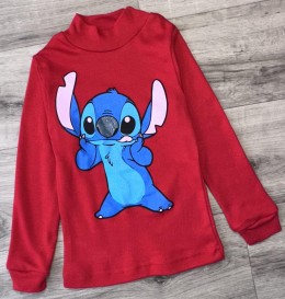 Водолазка "Стич" красный, девочка 2-3-4-5 лет