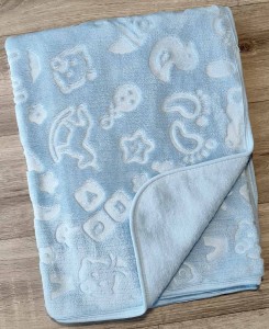 Плед Berco Baby «Предметы» голубой, мальчик 90*90