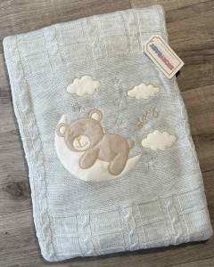 Плед Story Baby «Мишка» зеленый(оливка), унисекс 80*90