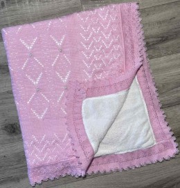 Плед Mizmiz "Перлина" рожевий, дівчинка 100*100