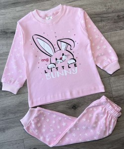 Пижама Supermini «Зайка» розовый, девочка 1-2-3 года