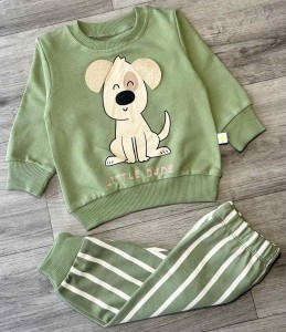 Костюм Bobisko "Песик" зеленый, мальчик 9-12-18-24 месяцев