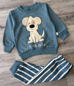 Костюм Bobisko "Песик" зеленый(темный), мальчик 9-12-18-24 месяцев