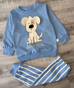 Костюм Bobisko "Песик" синий, мальчик 9-12-18-24 месяцев