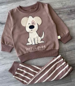 Костюм Bobisko "Песик" коричневый, мальчик 9-12-18-24 месяцев