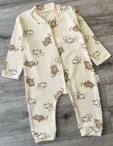 Чоловічок Supermini «Ведмедик» бежевий, унісекс 0-3-6 місяців