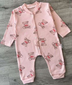 Чоловічок Supermini «Ведмедик» рожевий, дівчинка 0-3-6 місяців