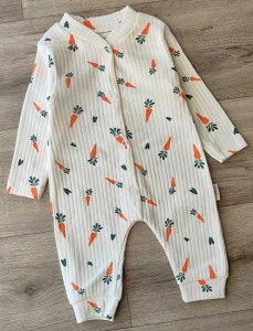 Чоловічок Supermini «Морквина» білий, унісекс 0-3-6 місяців