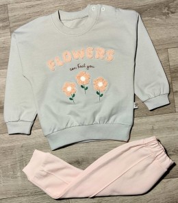 Костюм Anilco "Flowers" персиковий, дівчинка 6-12-18-24 місяців