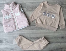 Костюм Mirkon baby "Hello" бежевый, девочка 9-12-18-24 месяцев