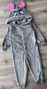 Кигуруми "Мышка" серый, унисекс 2-3-4-5-6 лет