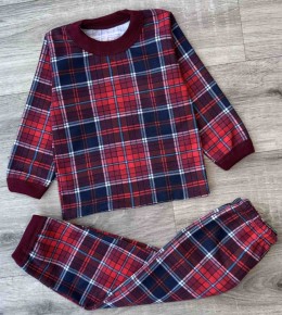Пижама "Клеточка" красный, унисекс 6-7-8 лет
