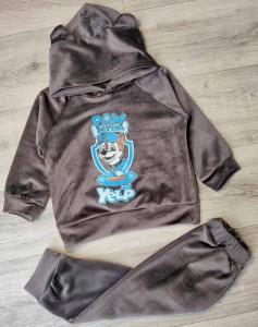 Костюм "Paw" коричневый(темный), мальчик 9-12-24-36 месяцев