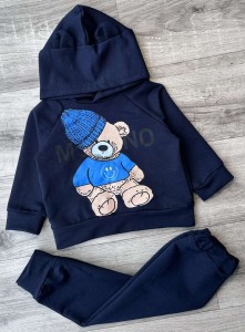 Костюм "Ведмедик" синій(темний), хлопчик 9-12-24-36  місяців