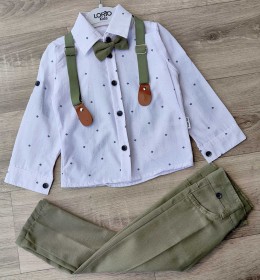Костюм Lorio «Узор» зеленый(хаки), мальчик 5-6-7-8 лет