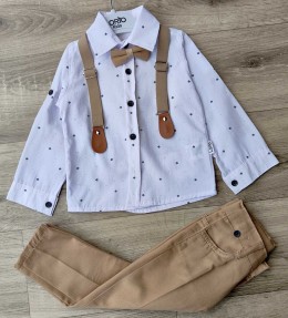 Костюм Lorio «Узор» бежевый, мальчик 5-6-7-8 лет