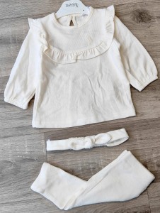 Костюм "Однотонний" молочний, дівчинка 0-3-6-9-12 місяців