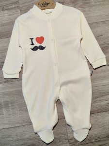 Человечек Findik «I❤️» молочный, мальчик 3-6-9 месяцев