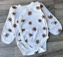 Боді «Квіточка» білий, дівчинка 0-3 місяців