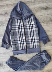 Костюм "Клітиночка" сірий, хлопчик 3-5-7-9 років