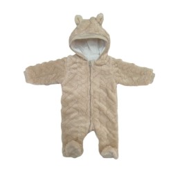 Чоловічок "Смужки" бежевий, унісекс 0-3-6-9 місяців