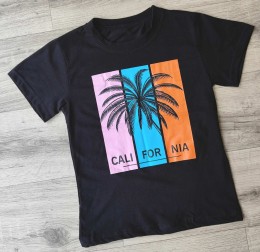 Футболка "Пальми" чорний, хлопчик 9-10-11-12 років