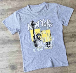 Футболка "New York" сірий, хлопчик 9-10-11-12 років