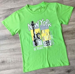 Футболка "New York" зелений(салатовий), хлопчик 9-10-11-12 років