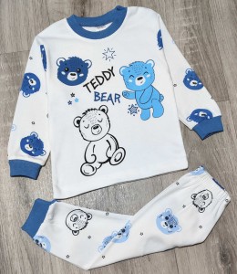 Піжама Supеrmini «Teddy» синій, хлопчик 1-2-3 років