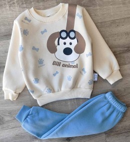 Костюм Herry Baby "Bill animal" голубой, мальчик 6-9-12-18 месяцев