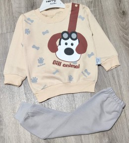 Костюм Herry Baby "Bill animal" серый, мальчик 6-9-12-18 месяцев