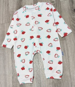 Человечек Supermini «Цветочки» молочный, девочка 0-3-6 месяцев