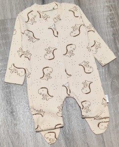 Чоловічок «Динозавр» бежевий, хлопчик 0-3-6 місяців