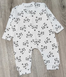 Чоловічок Supermini «Пандочки» молочний, хлопчик 0-3-6 місяців