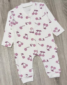 Чоловічок «Вишня» білий, дівчинка 0-3-6 місяців