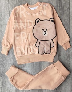 Костюм Bobcuk "Медвежонок" кирпичный, мальчик 9-12-18-24 месяцев